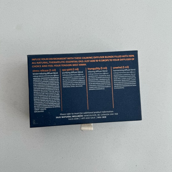 Sage Relaxation Diffuser Essential Oil Set of 4 - Picture 5 of 6